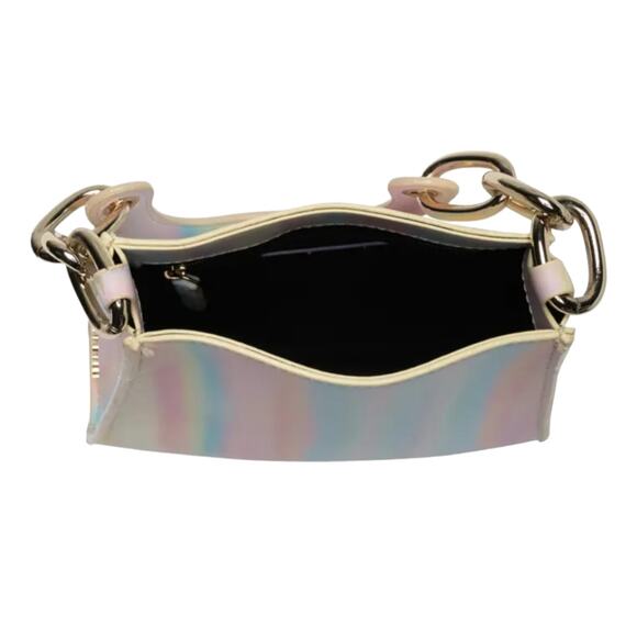 HOUSE OF WANT Sunset Stripe Glow Up Vegan Leather Mini Bucket Tote Bag - Picture 3 of 8